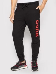 Hugo Spodnie dresowe Dutschi 50473211 Czarny Regular Fit. Czarne spodnie dresowe męskie Hugo, bez wzorów, z bawełny. Za 269.99 zł.