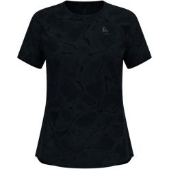 Koszulka damska do biegania ODLO Zeroweight Engineered Chill-Tec. Czarne t-shirty damskie Odlo, l, bez wzorów, z materiału, bez kołnierzyka. Za 299.99 zł.