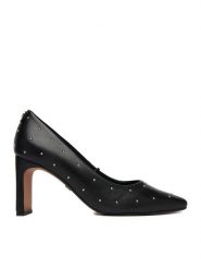 Nine West Czółenka CEO-LP806187-1B Czarny. Czarne czółenka damskie Nine West, bez wzorów, ze skóry, bez obcasa. Za 249.99 zł.