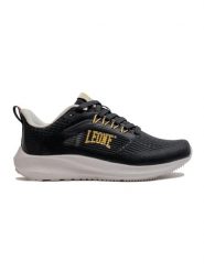 Buty sportowe na co dzień na siłownię. Czarne buty sportowe na co dzień damskie LEONE 1947 APPAREL, bez wzorów, z materiału, na fitness i siłownię. Za 147.31 zł.