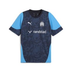 Męska koszulka treningowa Olympique Marsylia PUMA New Navy Bleu Azur Blue. Niebieskie t-shirty sportowe męskie Puma, l, bez ramiączek, do piłki nożnej. Za 219.00 zł.
