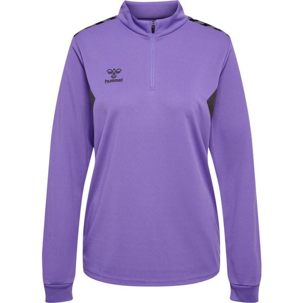 Damska bluza dresowa half zip Hummel Authentic. Fioletowe bluzy bez kaptura damskie HUMMEL, z dresówki. Za 222.00 zł.