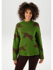 Aniston Sweter w kolorze zielonym rozmiar: 46. Zielone golfy damskie Aniston, bez kołnierzyka. Za 74.11 zł.