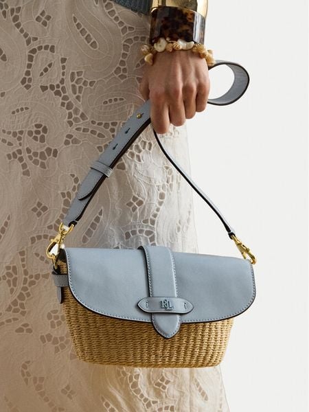 LAUREN RALPH LAUREN Torebka 431P10158003 Beżowy. Brązowe listonoszki damskie Lauren Ralph Lauren, bez wzorów, bez dodatków. Za 1,070.99 zł.