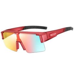 Polaryzowane okulary przeciwsłoneczne sportowe z ramką z poliwęglanu. Czerwone okulary przeciwsłoneczne męskie WEST BIKING, z materiału. Za 151.60 zł.
