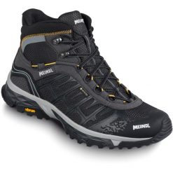 Buty turystyczne męskie Meindl Finale Mid GTX. Czarne buty trekkingowe męskie MEINDL, bez zapięcia, trekkingowe. W wyprzedaży za 549.50 zł.
