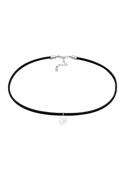 Elli Damski choker spiralny z imitacji skóry ze srebra próby 925 Sterling Silver Naszyjniki 1 ct. Szare naszyjniki damskie Elli, na co dzień, srebrne. Za 243.99 zł.