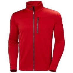 Kurtka polarowa męska Helly Hansen Crew Fleece Jacket. Czerwone kurtki treningowe męskie Helly Hansen, m, bez wzorów, z polaru, trekkingowe. W wyprzedaży za 474.20 zł.