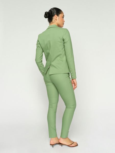 MOS MOSH Spodnie Kobiety Bawełna zielony, 34. Zielone spodnie materiałowe damskie Mos Mosh, bez wzorów, z bawełny, eleganckie. Za 549.95 zł.