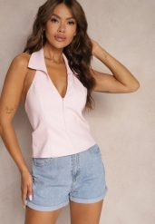 Niebieskie Bawełniane Szorty Denimowe High Waist Vimaelle. Niebieskie szorty damskie Renee, bez wzorów, z bawełny, z podwyższonym stanem. Za 34.99 zł.