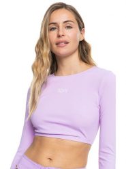 Roxy Koszulka w kolorze fioletowym rozmiar: L. Różowe bluzki damskie Roxy, l, bez wzorów, bez kołnierzyka, bez ramiączek. Za 65.85 zł.