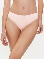 Tommy Hilfiger Stringi UW0UW04814 Różowy. Czerwone stringi damskie Tommy Hilfiger, xl, bez wzorów, z syntetyku. Za 69.99 zł.