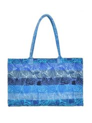BLE Shopper bag w kolorze niebieskim - 58 x 32 cm rozmiar: onesize. Niebieskie shopper bag damskie BLE, bez wzorów, z materiału, na ramię, bez dodatków. Za 116.32 zł.