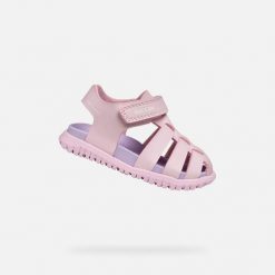 Sandały GEOX B SANDAL FUSBETTO GI Rose. Czerwone sandały damskie Geox, bez wzorów, z syntetyku, bez obcasa. Za 175.99 zł.