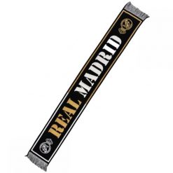 Real Madryt szalik kibica Knitted Scarf 26TH RM4BUF26 wielokolorowy. Czarne szaliki i kominy damskie Real Madrid, bez wzorów. Za 99.00 zł.