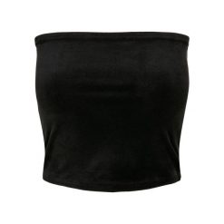 Damski tank top Urban Classics velvet tube(GT). Czarne topy damskie Urban Classics, bez wzorów, bez kołnierzyka. Za 134.50 zł.