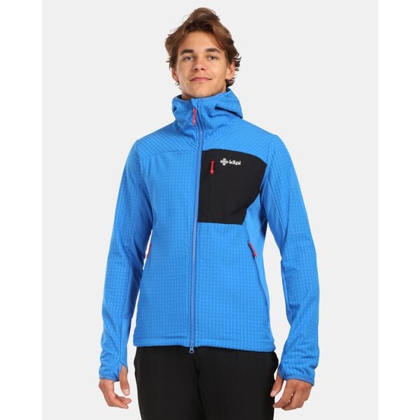 Męska polarowa bluza z kapturem Kilpi FRENI-M. Niebieskie bluzy z kapturem męskie Kilpi, m, z polaru. Za 380.74 zł.