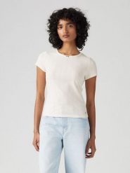 Levi's Koszulka w kolorze białym rozmiar: S. Białe bluzki damskie Levi's, s, bez wzorów, bez kołnierzyka, bez ramiączek. Za 74.11 zł.