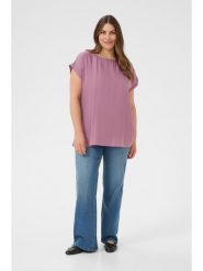 KAFFE curve Bluzka w kolorze różowym rozmiar: 54. Różowe bluzki damskie KAFFE curve, bez wzorów, bez kołnierzyka, bez ramiączek. Za 104.99 zł.