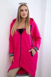 Bluza na suwak z kapturem fuksja. Czerwone bluzy z kapturem damskie KESI, l, z bawełny. Za 355.46 zł.