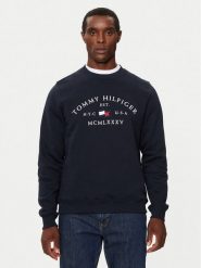Tommy Hilfiger Bluza MW0MW35526 Granatowy Regular Fit. Niebieskie bluzy bez kaptura męskie Tommy Hilfiger, m, z bawełny. Za 449.99 zł.