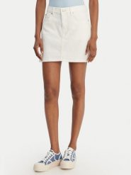 Guess Jeans Spódnica jeansowa W6RD0Q D6521 Biały Regular Fit. Białe spódniczki damskie Guess Jeans, z aplikacjami, z bawełny. Za 329.99 zł.