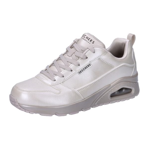 Buty sportowe Sneakersy damskie, Uno - Galactic Gal. Białe buty sportowe na co dzień damskie Skechers, bez wzorów, z materiału, trekkingowe, Skechers Sport. Za 444.00 zł.