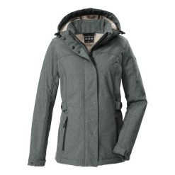 Damska wodoodporna kurtka softshell Killtec GW 35. Szare kurtki softshell damskie GIGA DX, s, bez wzorów, z materiału. Za 622.10 zł.