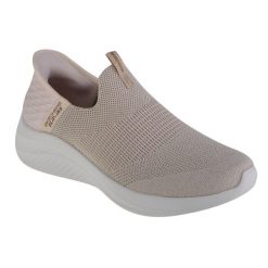 Buty sportowe Sneakersy damskie, Skechers Ultra Flex 3.0-Glitter Me Slip-Ins. Brązowe buty sportowe na co dzień damskie Skechers, bez wzorów, trekkingowe. Za 399.99 zł.