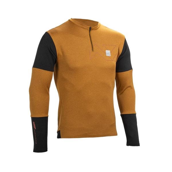 Bluza rowerowa męska Leatt Jersey MTB Trail 4.0. Brązowe bluzy bez kaptura męskie LEATT, bez wzorów, z jersey, sportowe, bez kołnierzyka, bez ramiączek. Za 329.99 zł.