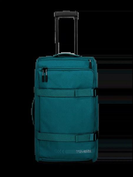 Torba podróżna na kółkach Kick Off L 65 L dla dorosłych unisex. Niebieskie torebki klasyczne damskie Travelite, bez wzorów, z materiału, bez dodatków. Za 313.93 zł.