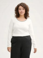 T-SHIRT BLUZKA DAMSKA PLUS SIZE TOM TAILOR 46. Czerwone bluzki sportowe damskie Tom Tailor, plus size, bez wzorów, z bawełny, bez ramiączek. Za 112.00 zł.