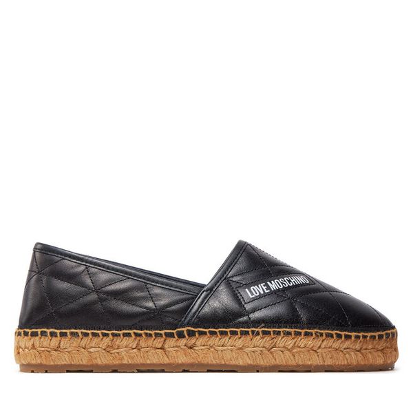 Espadryle LOVE MOSCHINO. Czarne espadryle damskie Love Moschino, bez wzorów, bez obcasa. Za 949.99 zł.