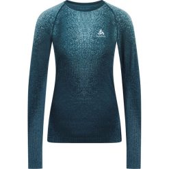 Bluza termoaktywna damska Odlo Performance Warm Blackcomb BL Top Crew Neck LS. Niebieskie bluzy bez kaptura damskie Odlo, xl. Za 297.99 zł.