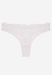 Białe Koronkowe Majtki Stringi z Bawełny Venalora. Białe stringi damskie Born2be, l, bez wzorów, z bawełny. Za 9.99 zł.