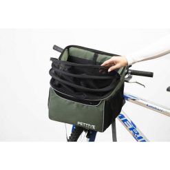 Kosz rowerowy i plecak dla psa, kota PETRIVE BikeOn green do 9 kg. Zielone plecaki damskie PETRIVE, bez wzorów. Za 299.00 zł.
