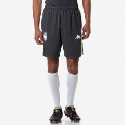 Krótki AS Monaco Ahora Pro 8 2024/25. Białe szorty męskie Kappa, bez wzorów, sportowe. Za 150.00 zł.