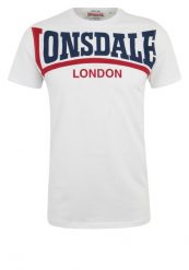 T-shirt o wąskim kroju Lonsdale Creation. Białe t-shirty męskie Lonsdale, m, bez wzorów, z bawełny, bez kołnierzyka. Za 114.04 zł.