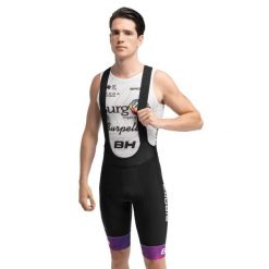 Męskie krótkie spodenki kolarskie z szelkami Burgos Burpellet BH x Siroko Siro. Czarne szorty męskie SIROKO, bez wzorów, biznesowe. Za 338.00 zł.