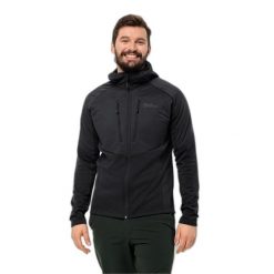 Kurtka odblaskowa Jack Wolfskin Alpgrat Pro Ins. Czarne kurtki męskie Jack Wolfskin, bez wzorów, z puchu, sportowe, bez kaptura. Za 662.00 zł.