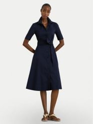 LAUREN RALPH LAUREN Sukienka koszulowa 200748950010 Granatowy Regular Fit. Niebieskie sukienki damskie Lauren Ralph Lauren, bez wzorów, z bawełny, bez kołnierzyka, bez ramiączek, koszulowe. Za 1,029.00 zł.
