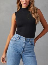 Milan Kiss Top w kolorze czarnym rozmiar: L. Czarne topy damskie Milan Kiss, l, bez wzorów, bez kołnierzyka. Za 96.60 zł.
