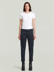 G-Star Spodnie chino w kolorze granatowym rozmiar: W30/L32. Niebieskie spodnie materiałowe damskie G-Star, bez wzorów, retro. Za 184.46 zł.