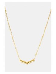 MOODE Naszyjnik "Iris" z elementem ozdobnym - dł. 42 cm rozmiar: onesize. Niebieskie naszyjniki damskie MOODE, ze stali. Za 43.99 zł.