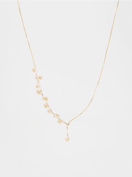 Naszyjnik z motywem kwiatów - wielobarwny. Naszyjniki damskie Reserved. W wyprzedaży za 35.99 zł.