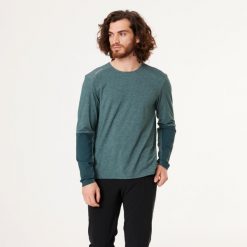 Koszulka rowerowa MTB unisex Rockrider oddychająca. Zielone t-shirty sportowe męskie ROCKRIDER, l, z lyocellu, bez ramiączek, rowerowe. Za 139.99 zł.
