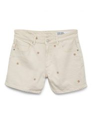 Vero Moda Szorty dżinsowe w kolorze beżowym rozmiar: S. Brązowe szorty damskie Vero Moda, bez wzorów, klasyczne. Za 79.21 zł.