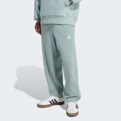 Spodnie ALL SZN French Terry Washed Loose. Zielone spodnie sportowe męskie Adidas, z tkaniny. Za 279.00 zł.