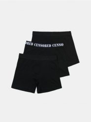 Bawełniane bokserki Long 3 pack - czarny. Czarne bokserki męskie Sinsay, bez wzorów, z bawełny. Za 39.99 zł.