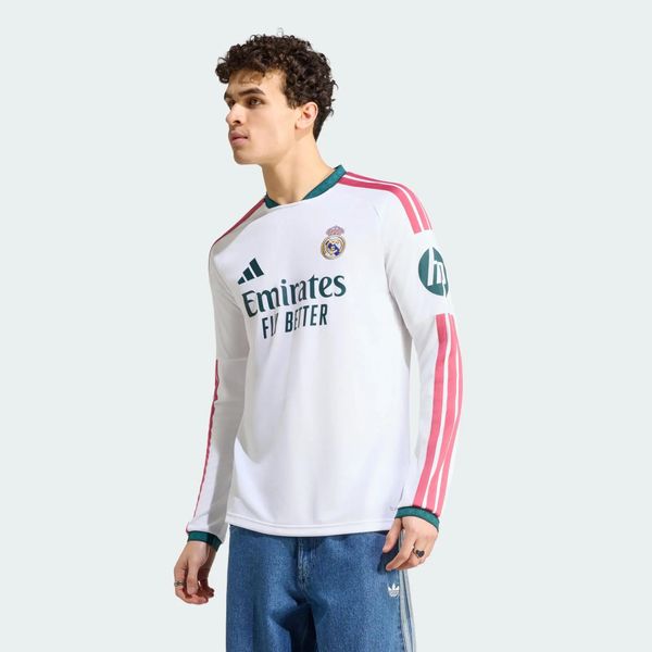 Koszulka podstawowa z długim rękawem Real Madryt 26/27. Białe koszulki męskie z długim rękawem Adidas, xl, z dzianiny. Za 479.00 zł.